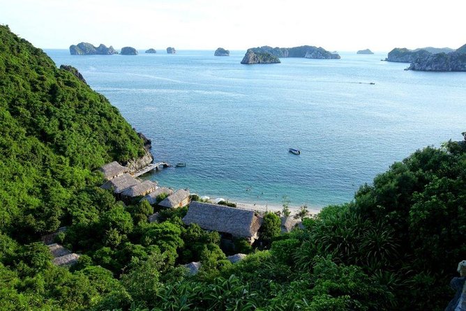 1 Day Boat Tour: HaLong Bay, Lan Ha Bay, Natural Beach and Full Moon Party - Returning past the floating fishing village