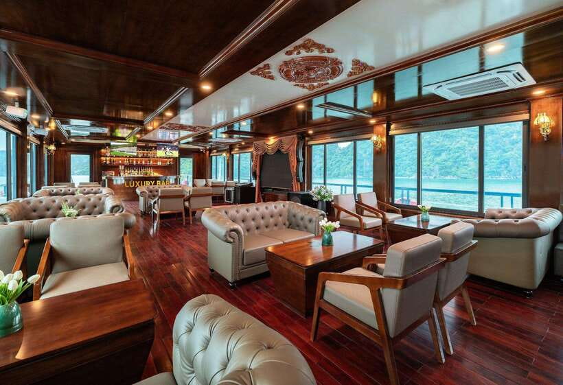 1 Day On 5-Star Halong Cruise With Highest Safety Equipments - Titov Island, beach time, and the climb