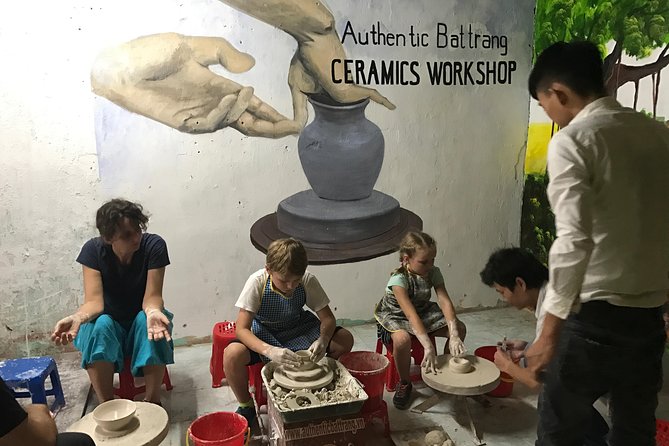 2.5 hours Ceramics Painting Workshop In Hanoi Old Quarter - Painting with colors, brushes, and a wheel