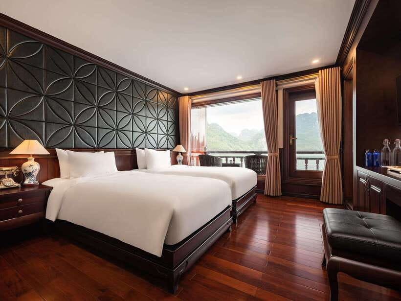 2-Day: Halong Lan Ha Bay 5 Stars Cruises w/Balcony & Bathtub - Sunset, Cooking, And A Quiet Lan Ha Bay Night