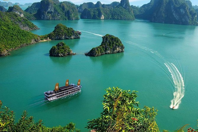 2 Days and 1 Night Halong Bay Luxury Genesis Regal Cruises - Evening food, sunset, and squid fishing