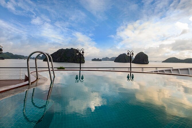 2-Days Aspira Cruise Tour around Hanoi- Halong- Lan Ha Bay - Evening on board: sunset, dinner, and optional extras