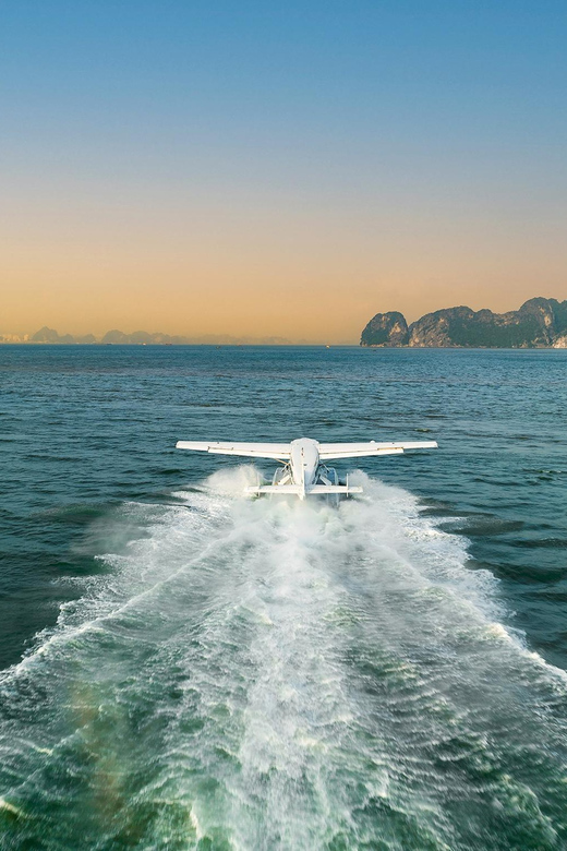 25 minutes sightseeing flight in Halong Bay by Seaplane - The Water Takeoff at Tuan Chau