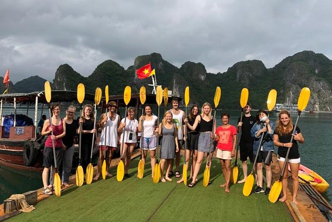 3-Day Cruise on Ha Long Bay with Kayaking, Swimming, Cooking Class,... - Van Gia floating village by kayak or rowboat
