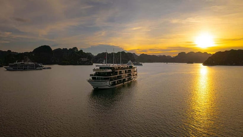 3-Day Lan Ha Bay & Viet Hai 5★ Cruise + Free Hanoi Pickup - Ba Trai Dao, beach time, and a second sunset
