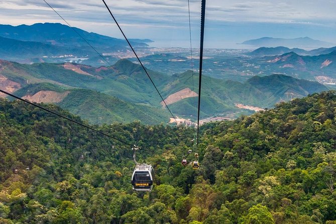 Afternoon private transfer from Danang city to the Golden Bridge - Walking to the cable car entrance
