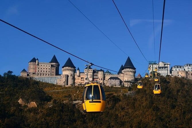 Ba Na Hills and Golden Bridge Full-day Tour from Da Nang - Riding the cable car into Ba Na Hills