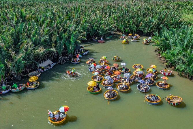 Basket Boat Ride, Coconut Forest, Sunset and Hoi An Town by Night - A brief stone-carving stop near Non Nuoc