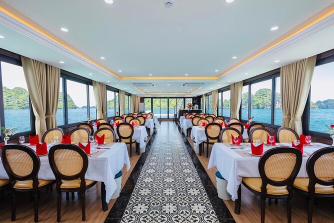 Best Halong Bay Tour One Day On Luxury Cruise 6 Hours Cruising - Lunch with Vietnamese seafood and a vegetarian option