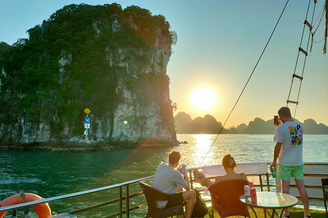 Best Price Halong Bay Full-Day Trip,Cave,Titop,Kayak By Transfer - Sunset snacks and the ride back