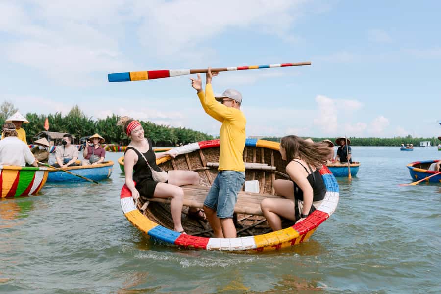 BUFFALO RIDING -BASKET BOAT & BIKE TOUR-HOI AN - Meeting the Water Buffalo
