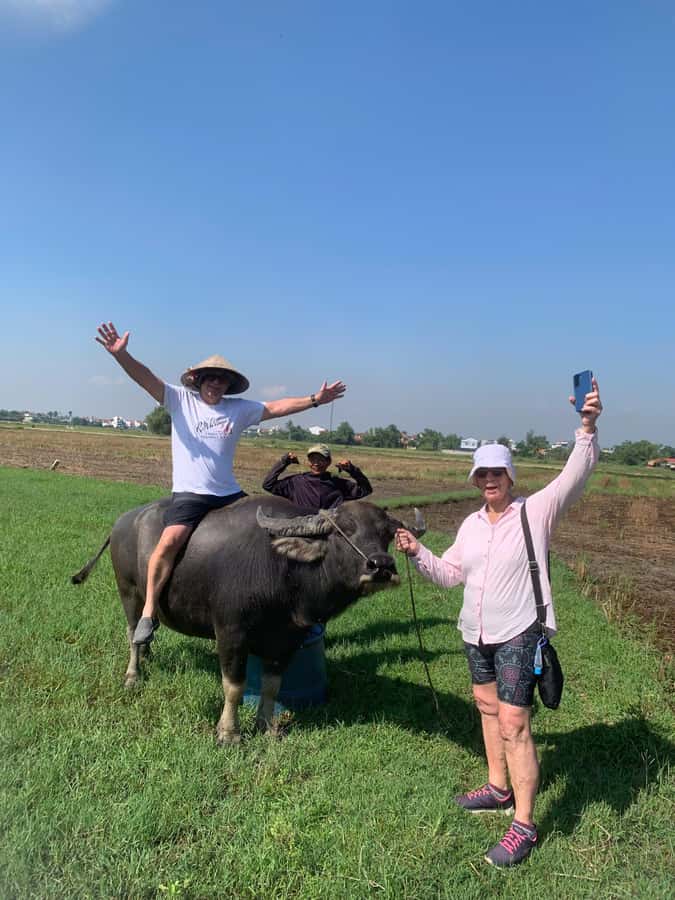 BUFFALO RIDING -BASKET BOAT & BIKE TOUR-HOI AN - Guides Make the Difference