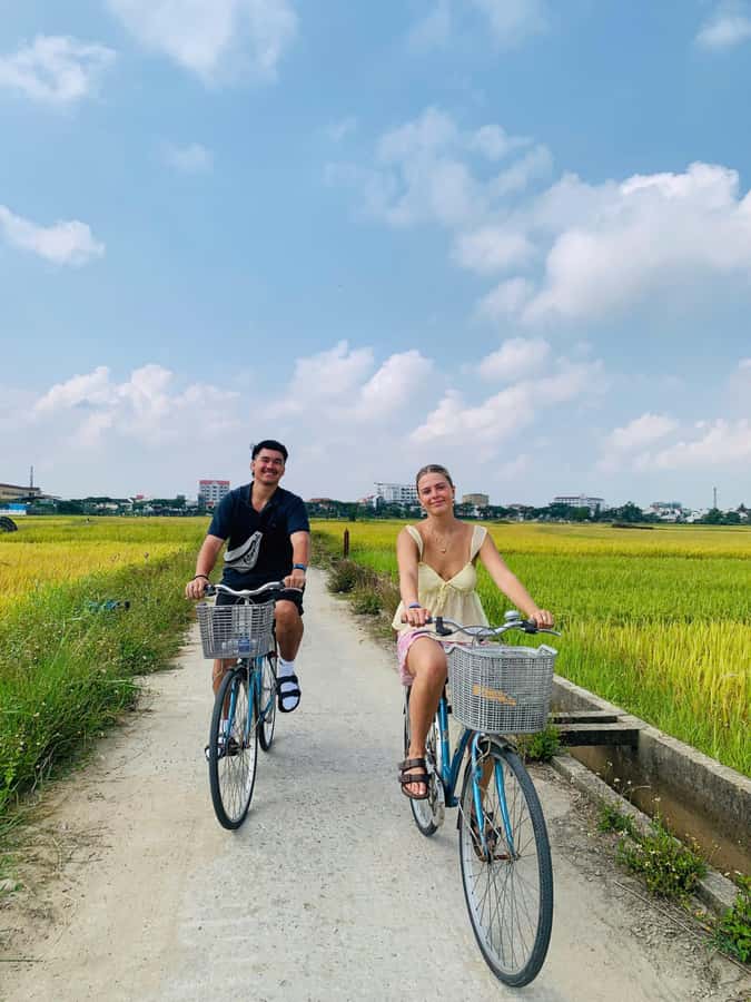 BUFFALO RIDING -BASKET BOAT & BIKE TOUR-HOI AN - Rice Fields, Herbs, and Everyday Farm Life