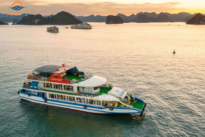 Cozy Bay Halong 5-Star Day Cruise, Buffet, Cave, Kayak, Swimming - Ti Top Island and the choice between beach and summit