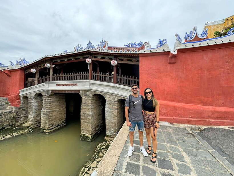 Da Nang: Full-day My Son Sanctuary And Hoi An Heritage Tour - Crossing the Japanese Covered Bridge