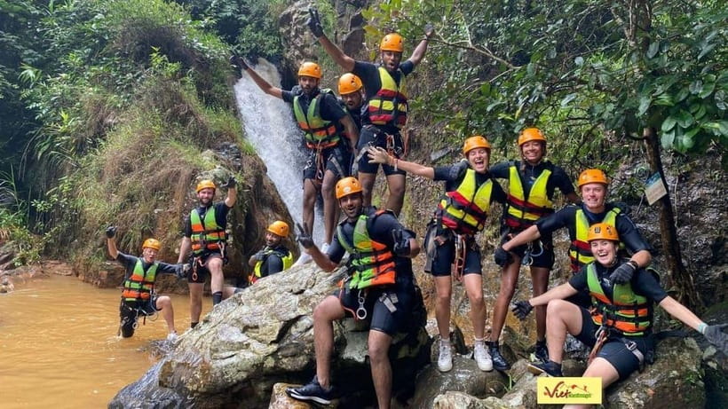 Dalat: Canyoning Extreme Adventure Vietnam - The washing-machine waterfall and the final hike