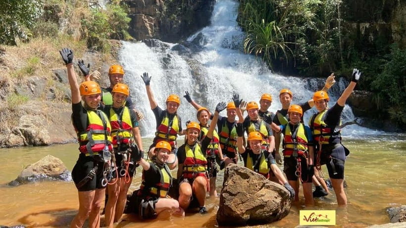 Dalat: Canyoning Extreme Adventure Vietnam - The 18-meter dry cliff builds confidence