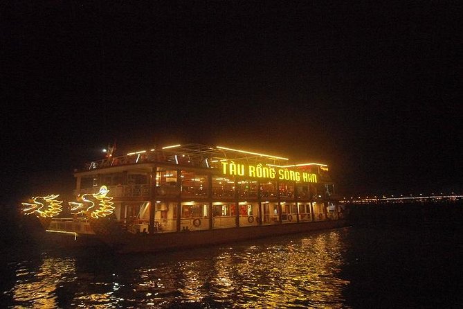 Dragon Cruise by Romantic Yatch: Tasty Beer/Flower/Cake & Dance - Meeting at Bach Dang Street for an 8:00 pm sailing