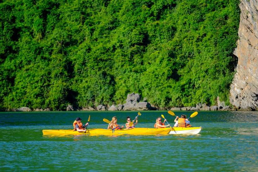 From Hanoi: 2-Day Halong Sapphire Cruise with Balcony Cabin - Sunset, spring rolls, and a sociable evening