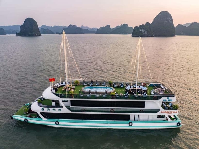 From Hanoi: Halong bay Luxury tour on 5 star cruise - Boarding the cruise at Tuan Chau Harbor