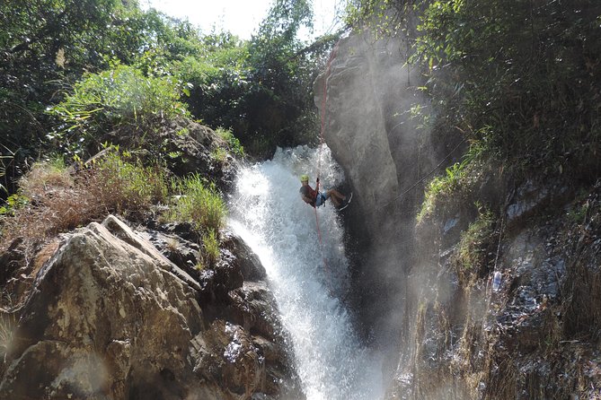 Full-Day Canyoning Tour with Datanla Falls Rappelling - Crossing the waterfall on a Tyrolean Traverse