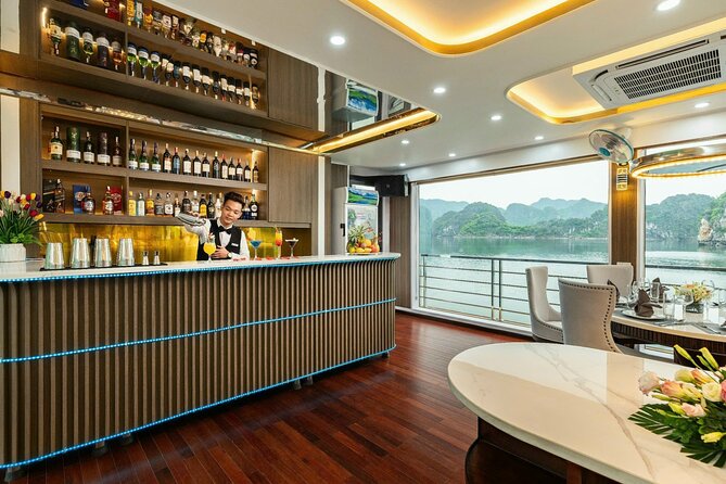 Full day Halong Bay Luxury Cruise - buffet lunch, kayak, swim. - Kayaking or bamboo boat at Luon Cave