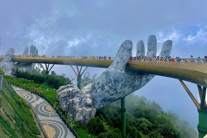 Full-Day Private Tour in Golden Bridge and Ba Na Hills - Reaching the Golden Bridge at 1,487 meters