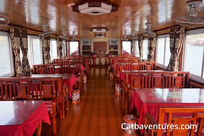Full day trip to Lan Ha-Ha Long Bay from Cat Ba, avoid the crowds - Cruising into Ha Long Bay at midday
