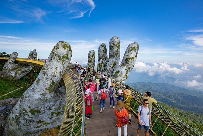 Golden Bridge -Ba Na Hills including buffet lunch ,Cable car 2 way From Da Nang - Le Jardin D’Amour and Linh Ung Pagoda