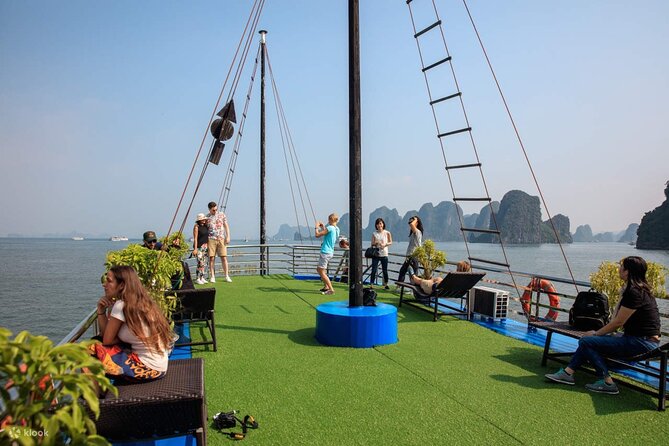 Ha Long Bay Cruise Day Tour-Cave, Kayaking,Ti top island & Lunch - Ti Top Island for views, swimming, and stairs