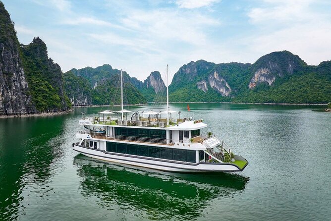 Ha Long Bay Luxury Day Cruise with Buffet Lunch, Caves & Kayaking - Sung Sot Cave takes you inside Ha Long Bay