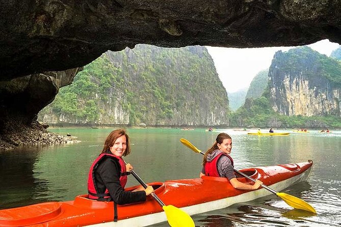 Halong Bay day tour 4 hours Cruise from Hanoi city - Lunch, seating, and the boat itself
