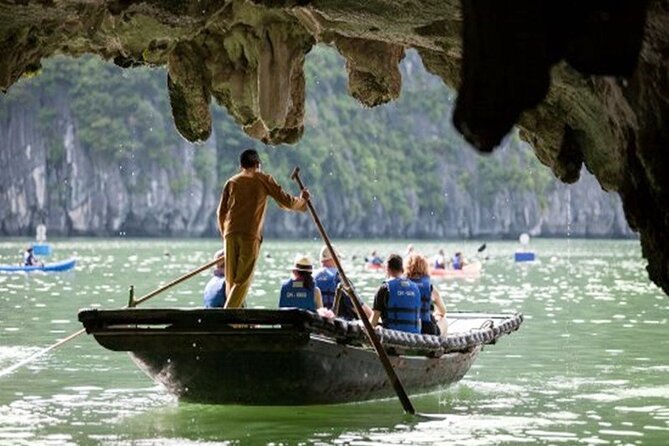 Halong Bay Day Tour 6Hour Deluxe Cruise Limousine Bus Small Group - Tuan Chau Harbour and the first views from the boat