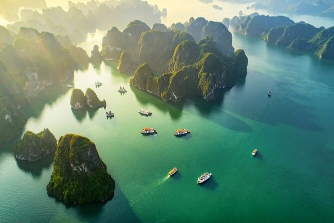 Halong Bay Day Trip 6hour: Buffet Lunch,Limousine bus,small group - Vietnamese lunch while the boat cruises
