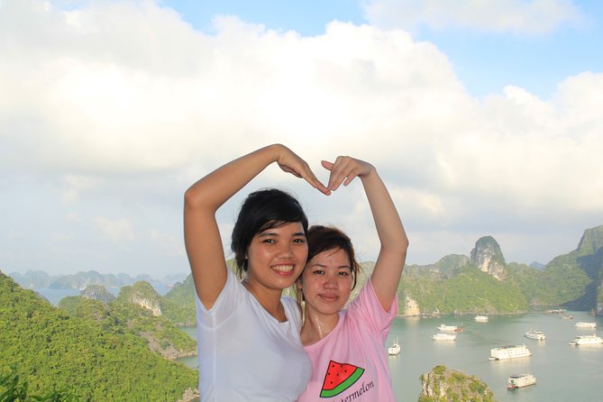 Halong bay Full Day Cruise trip: kayaking, surprise cave, titop island, lunch - Cruising past Hon Ga Choi Island