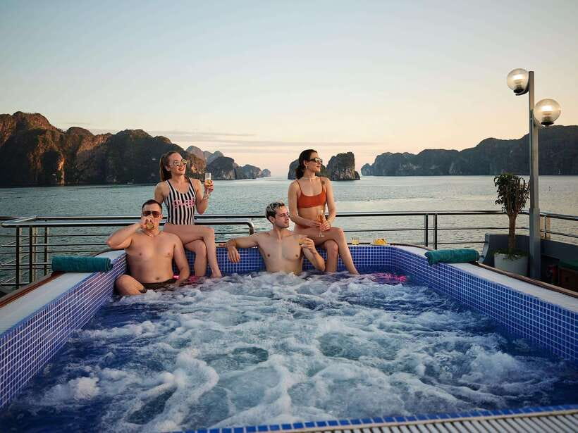 Halong Bay Luxury Cruise: Kayak&Swim,Cave, Party BEST SELLER - Titov Island, swim or climb