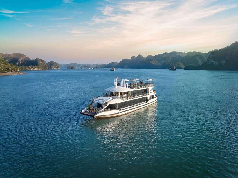 Halong Bay: Luxury Day Cruise with Buffet, Kayak, Swim - Surprising Cave and its dramatic formations