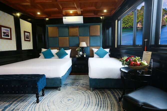 Halong Milalux 5 Star Cruise 2d1n,All inclusive,transfer - Sunset, happy hour, and dinner onboard