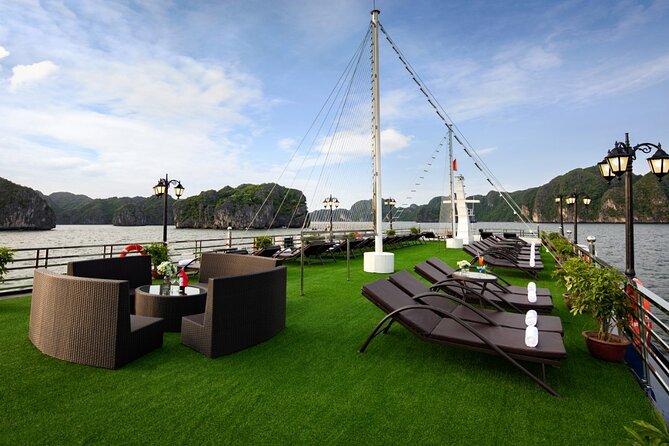 Halong Pandora 5 Star Cruise 2D1N-All Inclusive, cave, transfer - Sunset, cooking, and evening onboard