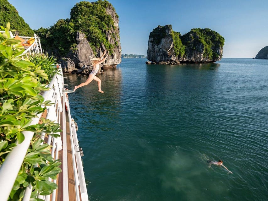 Hanoi: Cat Ba Island & Lan Ha Bay Day Trip Cruise with Lunch - Kayaking, swimming, sliding, and jumping