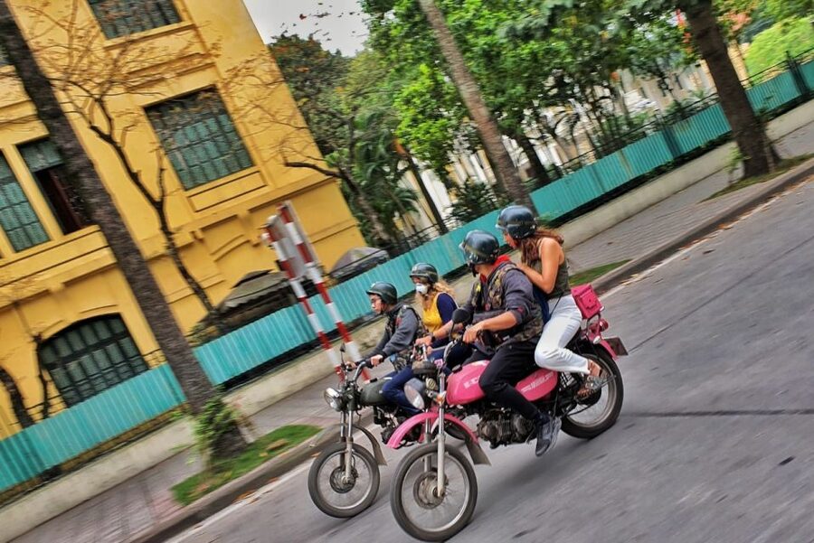 Hanoi Food, Culture, Sightseeing & Fun By Vintage Motorbike - Hanoi Train Street and the close-up railway moment