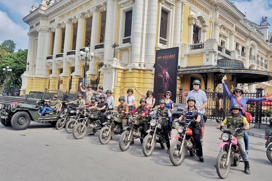 Hanoi Food, Culture, Sightseeing & Fun By Vintage Motorbike - Red River roads and less polished Hanoi