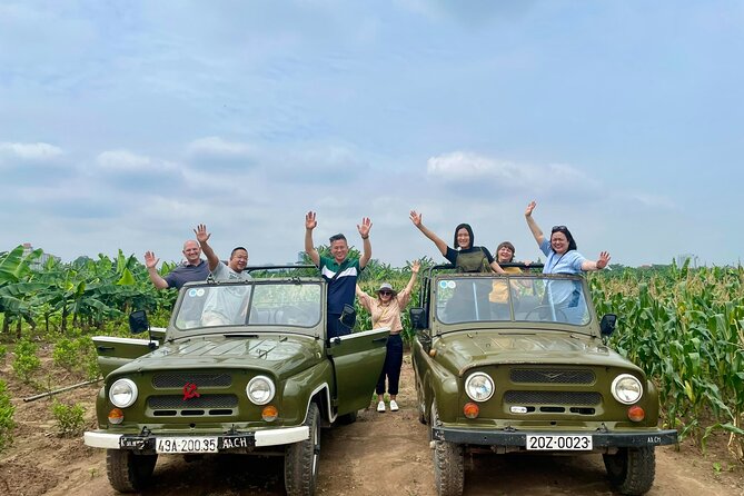 Hanoi Jeep City Highlight, Backstreet, Train Street, Countryside - Crossing toward Red River island
