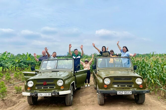 Hanoi Jeep City Highlight, Backstreet, Train Street, Countryside - The open-air Army Jeep experience