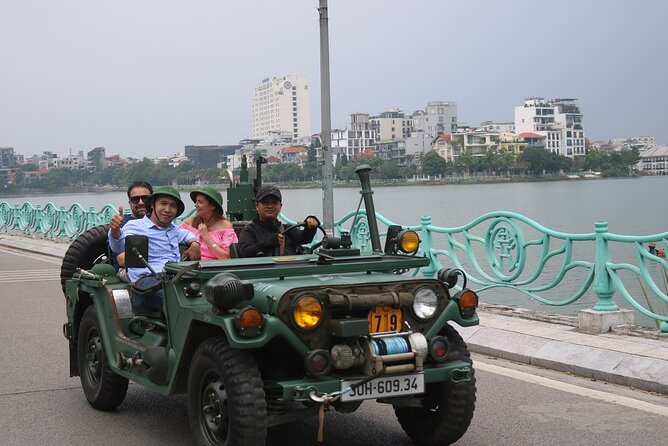Hanoi Jeep City Tour combine Countryside Train Street, Hidden Gem - Hanoi landmarks from the Jeep seat