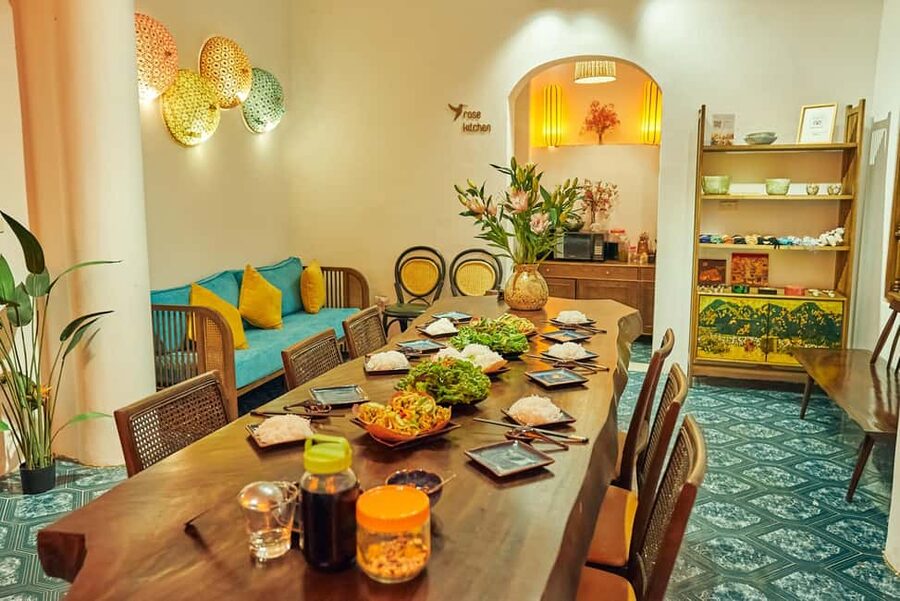 Hanoi: Rose Kitchen: Pho/Bun Cha/Nem+ Free Egg/ Salt Coffee - The Food: From Preparation to Full Meal