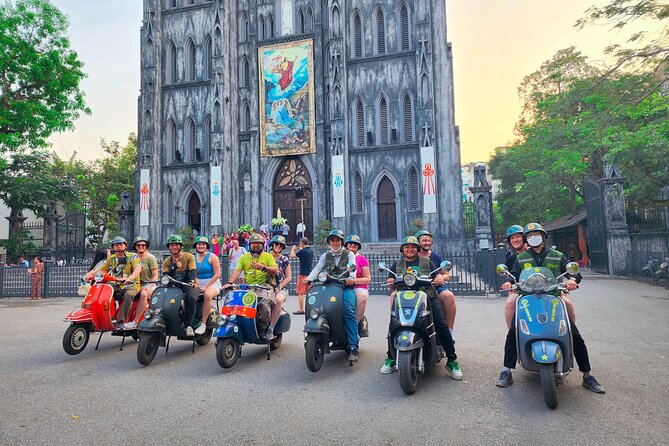 Hanoi Vespa Tours: Food + Culture + Fun on Army Vespa - Starting among Hanoi’s back streets at Chợ Trời