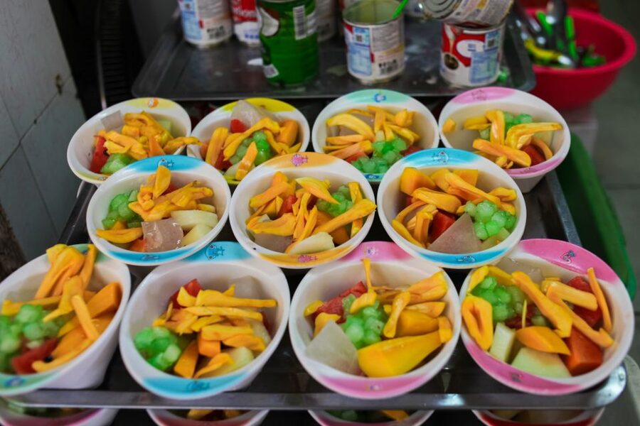 Hanoi Walking Street Food Tour & Cyclo Ride - Spring rolls, pillow cakes, and Bún Chả