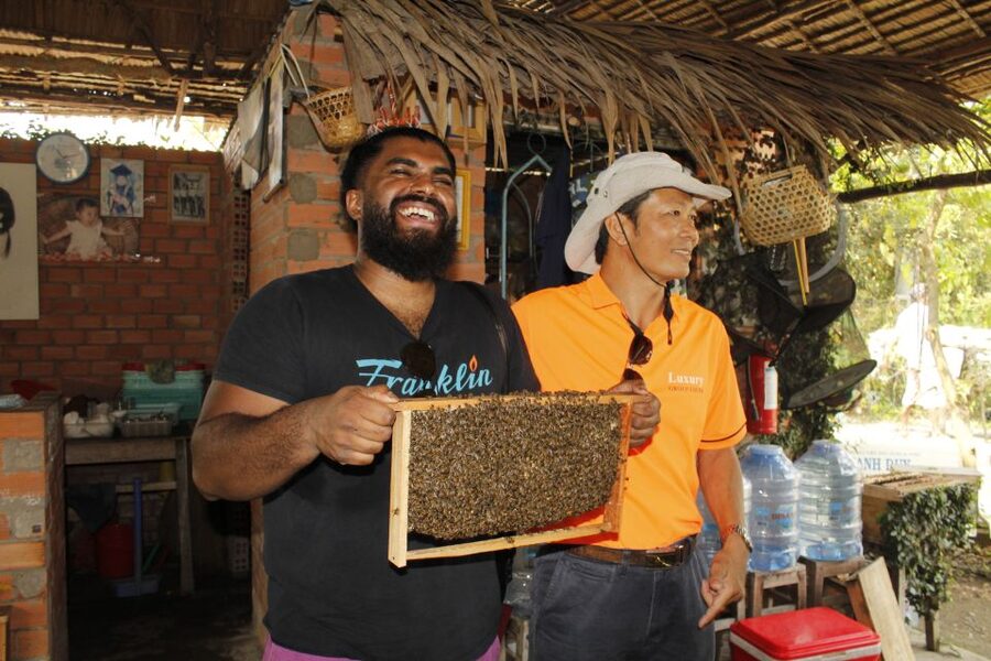 HCM: Mekong Delta, My Tho & Ben Tre Coconut Village - My Tho and the first Mekong boat