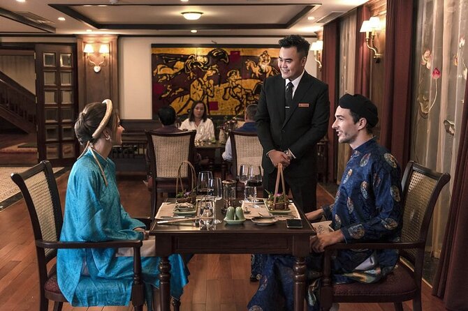 Heritage Cruises Best Luxury Cruise to Halong and Lan Ha Bay 2D1N - Evening onboard: food, music, and squid fishing